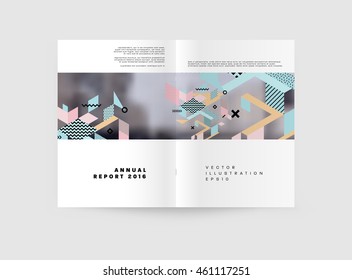 Plantilla de folleto del informe anual, Presentación de la portada del prospecto, Diseño de fondo plano abstracto del volante, vector de diseño A4.