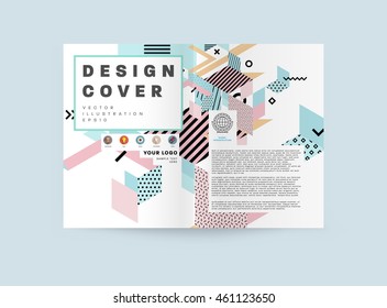Plantilla de folleto del informe anual, Presentación de la portada del prospecto, Diseño de fondo plano abstracto del volante, vector de diseño A4.
