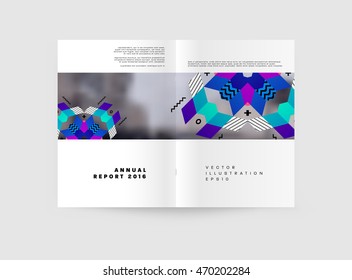 Annual report brochure template, Leaflet cover presentation, Flyer abstract flat background design, A4 layout vector.