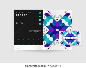 Annual report brochure template, Leaflet cover presentation, Flyer abstract flat background design, A4 layout vector.