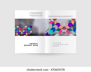 Annual report brochure template, Leaflet cover presentation, Flyer abstract flat background design, A4 layout vector.
