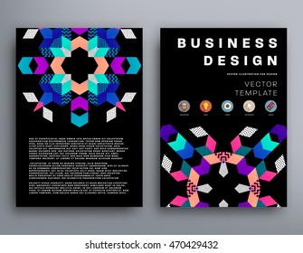 Annual report brochure template, Leaflet cover presentation, Flyer abstract flat background design, A4 layout vector.