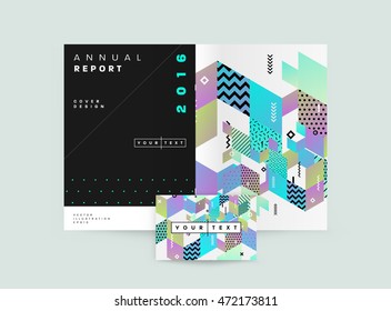 Plantilla de folleto del informe anual, Presentación de la portada del prospecto, Diseño de fondo plano abstracto del volante, vector de diseño A4.