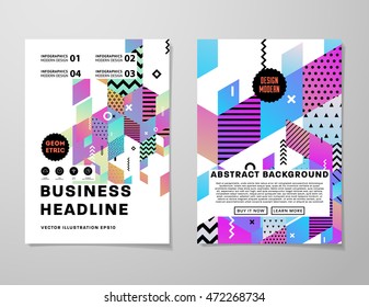 Plantilla de folleto del informe anual, Presentación de la portada del prospecto, Diseño de fondo plano abstracto del volante, vector de diseño A4.