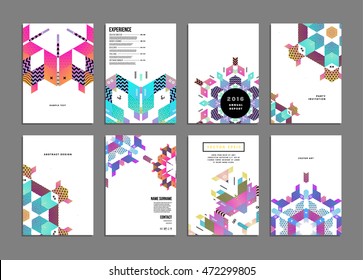 Annual report brochure template, Leaflet cover presentation, Flyer abstract flat background design, A4 layout vector.