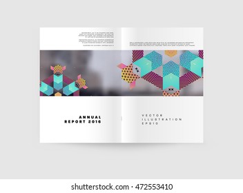 Annual report brochure template, Leaflet cover presentation, Flyer abstract flat background design, A4 layout vector.