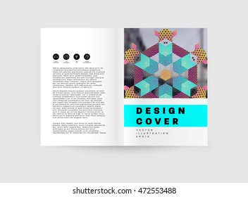 Plantilla de folleto del informe anual, Presentación de la portada del prospecto, Diseño de fondo plano abstracto del volante, vector de diseño A4.