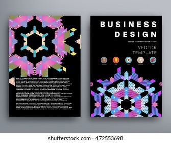 Annual report brochure template, Leaflet cover presentation, Flyer abstract flat background design, A4 layout vector.