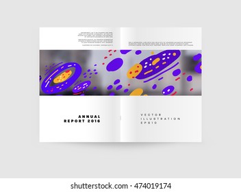 Annual report brochure template, Leaflet cover presentation, Flyer abstract flat background design, A4 layout vector.