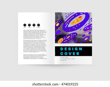 Annual report brochure template, Leaflet cover presentation, Flyer abstract flat background design, A4 layout vector.