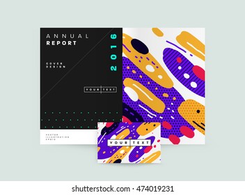 Annual report brochure template, Leaflet cover presentation, Flyer abstract flat background design, A4 layout vector.