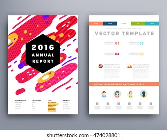 Plantilla de folleto del informe anual, Presentación de la portada del prospecto, Diseño de fondo plano abstracto del volante, vector de diseño A4.