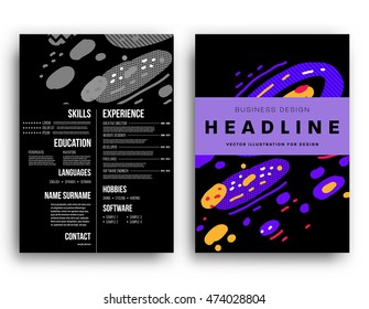 Annual report brochure template, Leaflet cover presentation, Flyer abstract flat background design, A4 layout vector.