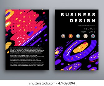 Annual report brochure template, Leaflet cover presentation, Flyer abstract flat background design, A4 layout vector.