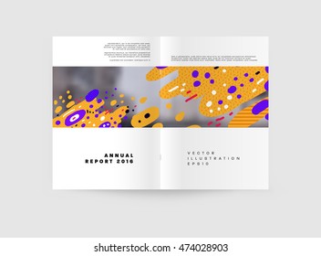 Annual report brochure template, Leaflet cover presentation, Flyer abstract flat background design, A4 layout vector.