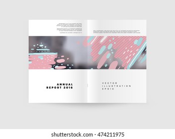 Annual report brochure template, Leaflet cover presentation, Flyer abstract flat background design, A4 layout vector.