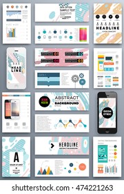 Plantilla de folleto del informe anual, Presentación de la portada del prospecto, Diseño de fondo plano abstracto del volante, vector de diseño A4.