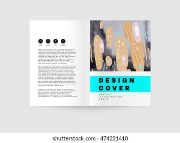Annual report brochure template, Leaflet cover presentation, Flyer abstract flat background design, A4 layout vector.
