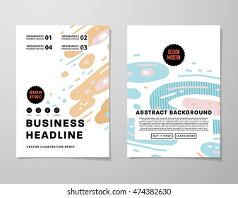 Plantilla de folleto del informe anual, Presentación de la portada del prospecto, Diseño de fondo plano abstracto del volante, vector de diseño A4.