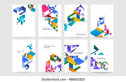 Annual report brochure template, Leaflet cover presentation, Flyer abstract flat background design, A4 layout vector.