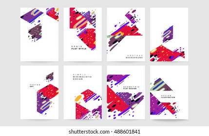 Annual report brochure template, Leaflet cover presentation, Flyer abstract flat background design, A4 layout vector.