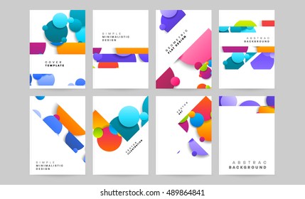 Annual report brochure template, Leaflet cover presentation, Flyer abstract flat background design for trendy brochure covers, A4 layout vector.