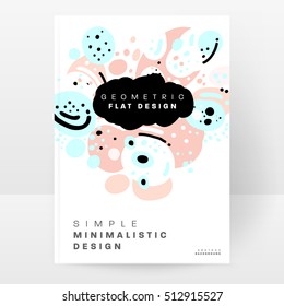 Plantilla de folleto del informe anual, Presentación de la portada del prospecto, Diseño de fondo plano abstracto del volante, vector de diseño A4.
