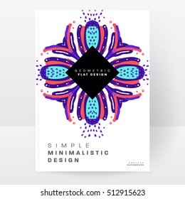 Plantilla de folleto del informe anual, Presentación de la portada del prospecto, Diseño de fondo plano abstracto del volante, vector de diseño A4.