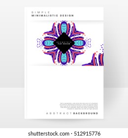 Plantilla de folleto del informe anual, Presentación de la portada del prospecto, Diseño de fondo plano abstracto del volante, vector de diseño A4.