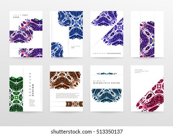 Annual report brochure template, Leaflet cover presentation, Flyer abstract flat background design, A4 layout vector.