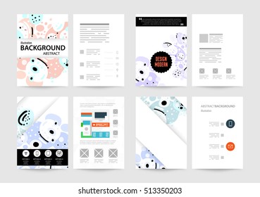 Plantilla de folleto del informe anual, Presentación de la portada del prospecto, Diseño de fondo plano abstracto del volante, vector de diseño A4.