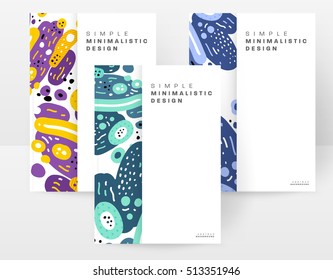 Annual report brochure template, Leaflet cover presentation, Flyer abstract flat background design, A4 layout vector.