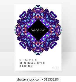Annual report brochure template, Leaflet cover presentation, Flyer abstract flat background design, A4 layout vector.