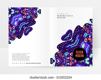Plantilla de folleto del informe anual, Presentación de la portada del prospecto, Diseño de fondo plano abstracto del volante, vector de diseño A4.