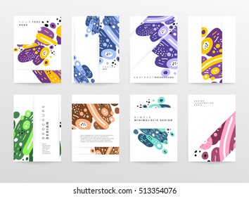 Annual report brochure template, Leaflet cover presentation, Flyer abstract flat background design, A4 layout vector.