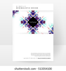 Plantilla de folleto del informe anual, Presentación de la portada del prospecto, Diseño de fondo plano abstracto del volante, vector de diseño A4.