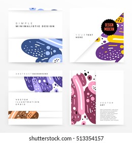 Annual report brochure template, Leaflet cover presentation, Flyer abstract flat background design, A4 layout vector.