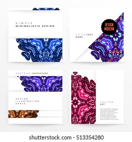 Annual report brochure template, Leaflet cover presentation, Flyer abstract flat background design, A4 layout vector.