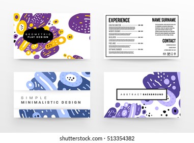 Annual report brochure template, Leaflet cover presentation, Flyer abstract flat background design, A4 layout vector.