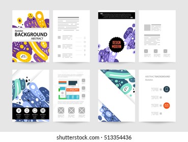 Annual report brochure template, Leaflet cover presentation, Flyer abstract flat background design, A4 layout vector.