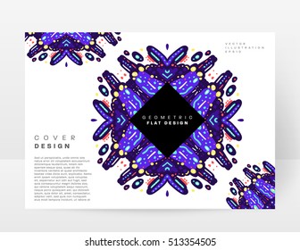 Annual report brochure template, Leaflet cover presentation, Flyer abstract flat background design, A4 layout vector.
