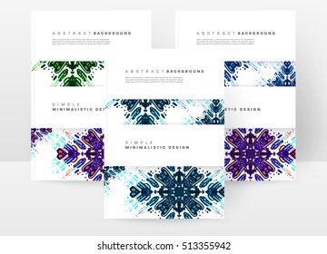 Annual report brochure template, Leaflet cover presentation, Flyer abstract flat background design, A4 layout vector.
