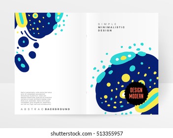 Plantilla de folleto del informe anual, Presentación de la portada del prospecto, Diseño de fondo plano abstracto del volante, vector de diseño A4.