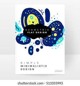 Annual report brochure template, Leaflet cover presentation, Flyer abstract flat background design, A4 layout vector.