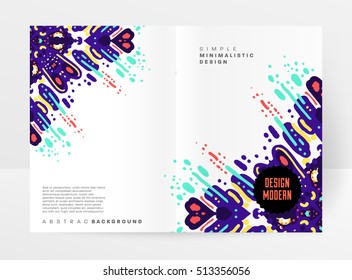 Annual report brochure template, Leaflet cover presentation, Flyer abstract flat background design, A4 layout vector.