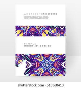 Annual report brochure template, Leaflet cover presentation, Flyer abstract flat background design, A4 layout vector.