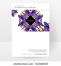 Annual report brochure template, Leaflet cover presentation, Flyer abstract flat background design, A4 layout vector.
