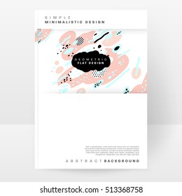 Annual report brochure template, Leaflet cover presentation, Flyer abstract flat background design, A4 layout vector.