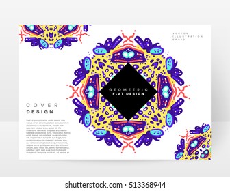 Annual report brochure template, Leaflet cover presentation, Flyer abstract flat background design, A4 layout vector.