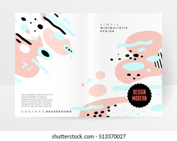 Annual report brochure template, Leaflet cover presentation, Flyer abstract flat background design, A4 layout vector.